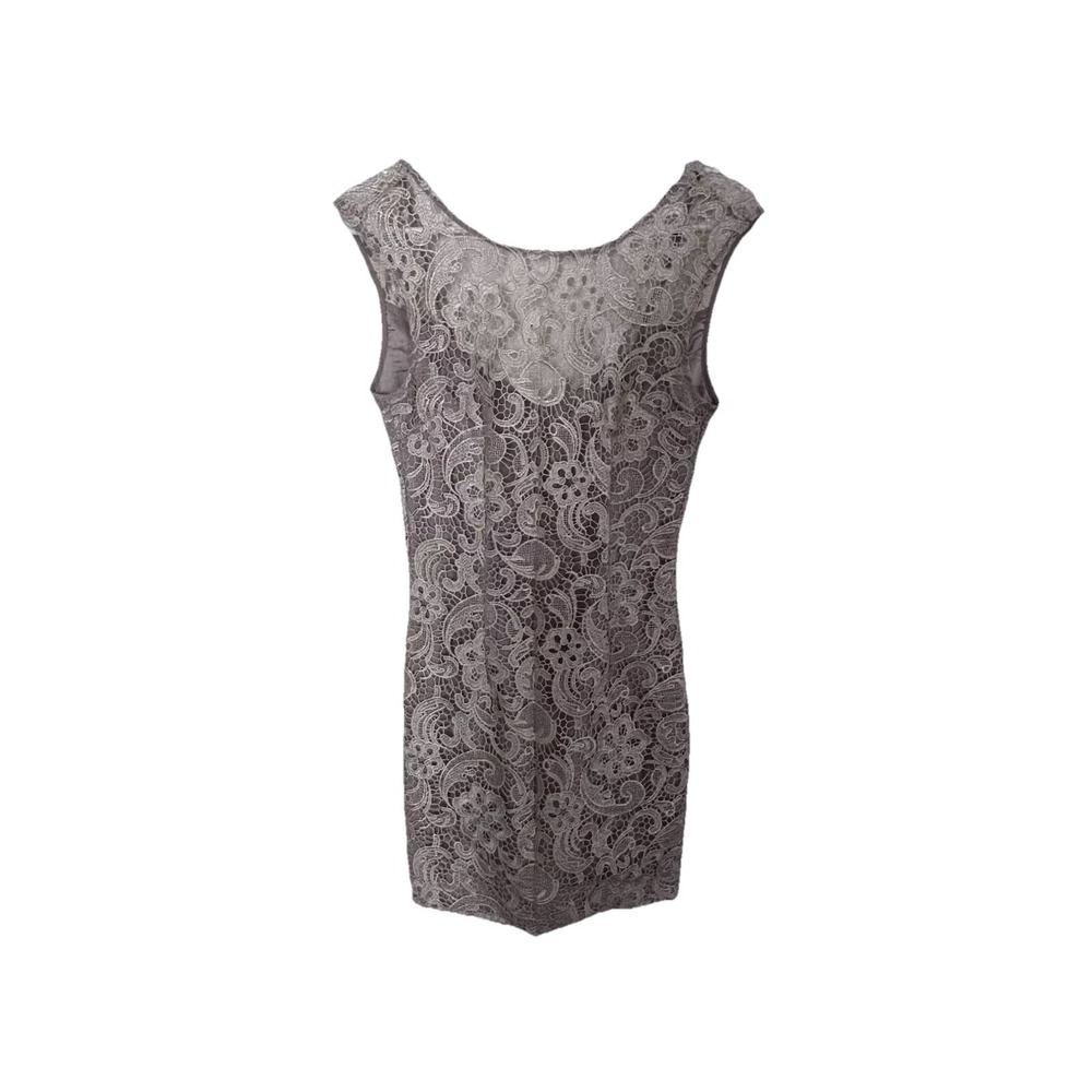 Bebe Ivory Mini Dress With Lace and Back Zipper Closure Coctail Formal Sz XS Y2K